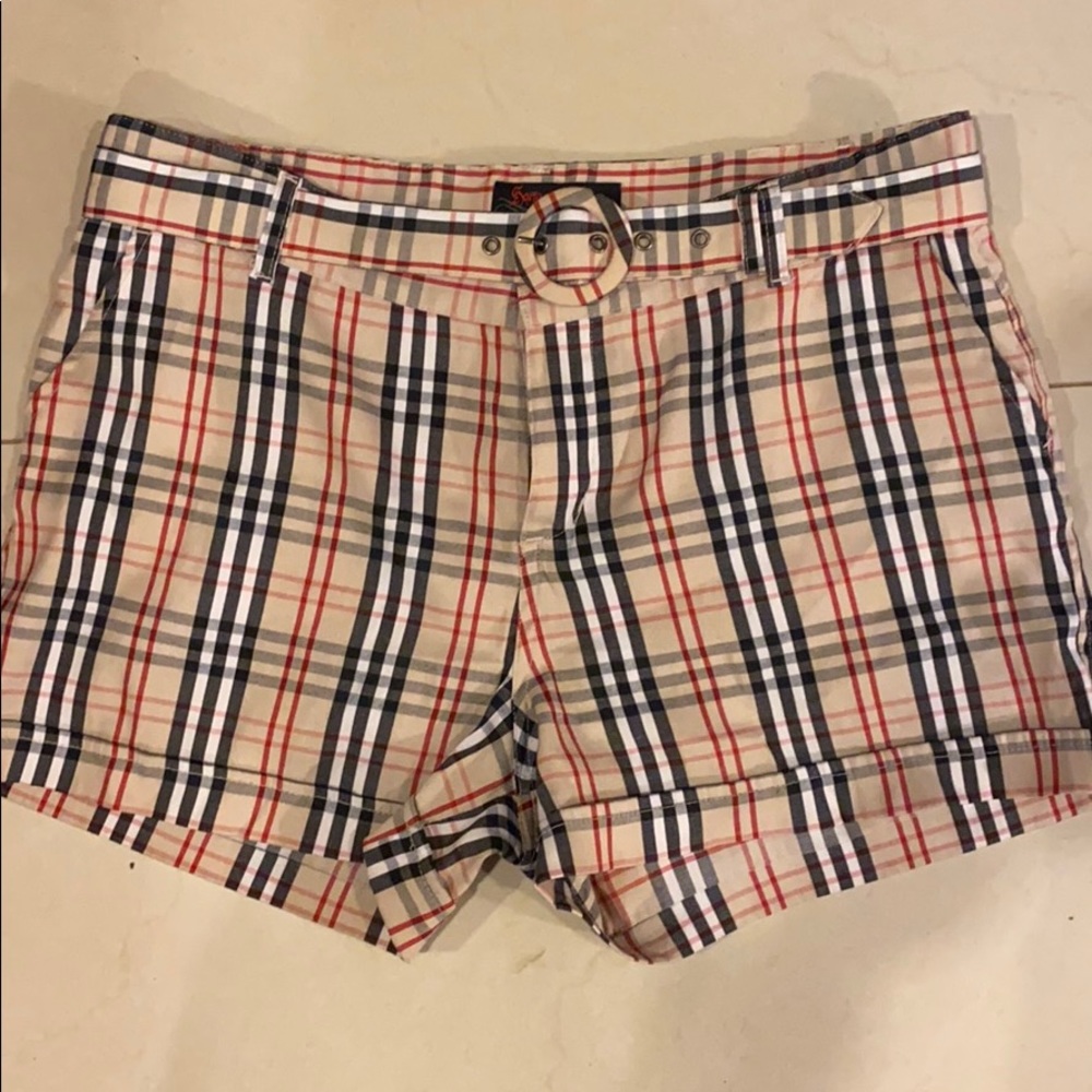 Burberry style shorts by Honey Bum